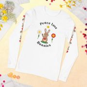 Peace Love Bunnies Unisex Long Sleeve Tee