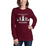 My Favorite Breed is Rescued Unisex Long Sleeve Tee
