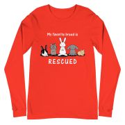 My Favorite Breed is Rescued Unisex Long Sleeve Tee