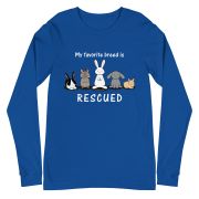 My Favorite Breed is Rescued Unisex Long Sleeve Tee