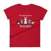 My Favorite Breed is Rescued Women’s short sleeve t-shirt