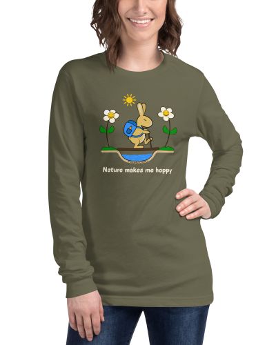 Nature Makes Me HoppyUnisex Long Sleeve Tee