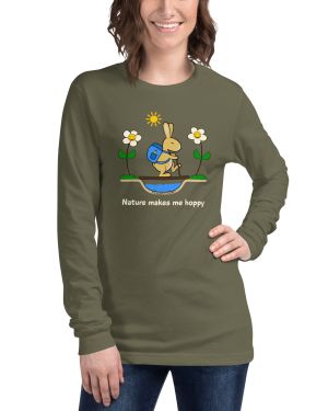 Nature Makes Me HoppyUnisex Long Sleeve Tee